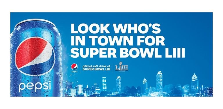Pepsi marca presença na cidade da Coca-Cola com o Super Bowl