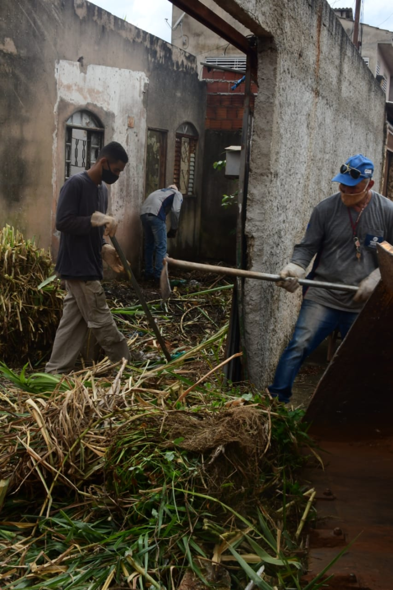 Operação limpeza: retira matagal e quatro toneladas de entulho de residência em Samambaia