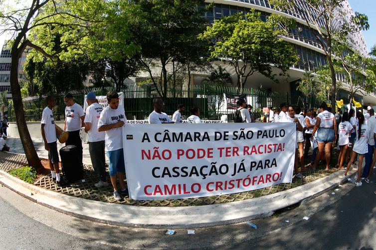 São Paulo SP 19/09/2023   Câmara Municipal de São Paulo sessão que  trata do pedido de cassação do vereador Camilo Cristófaro (Avante) por racismo. Foto Paulo Pinto/Agência Brasil